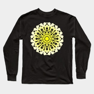 Mandala 04 yellow gradient flower Long Sleeve T-Shirt